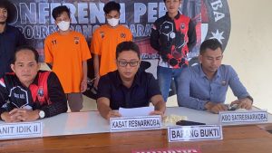 Konferensi Pers Peredaran Gelap Narkotika Yang Berhasil Diungkap Oleh Polres Bangka Barat