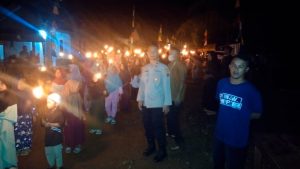 Pawai Obor Peringati tahun baru Islam 1 Muharram 1446 H bertempat TPA “An Nida” Desa Telak Kec Parittiga