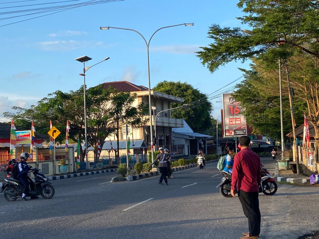 Polres Bangka Barat Rutin Laksanakan Strong Point ciptakan tertib berlalu lintas