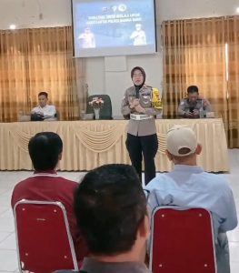 Sat Lantas Polres Bangka Barat Melaksanakan Giat Sosialisasi Tertib Berlalu Lintas