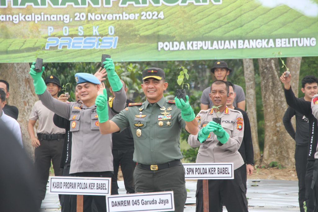 Danrem 045/Gaya Hadiri Launching Gugus Tugas Polri Mendukung Ketahanan Pangan