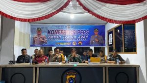 Konfrensi Pers Akhir Tahun  Kapolres Bangka Barat: Penurunan Kejahatan Konvensional di 2024 Jadi Bukti Keberhasilan Penanganan Kamtibmas