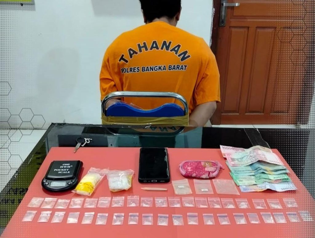 Polres Bangka Barat Ungkap Peredaran 40 Paket Sabu, Kapolres Tegaskan Komitmen Berantas Narkoba